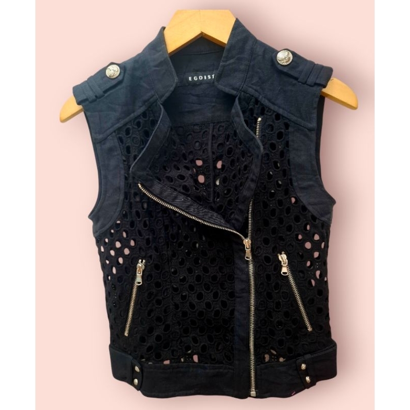 Vest Hitam Katbol Bahan Jeans Brand From Egoist Ori 100%