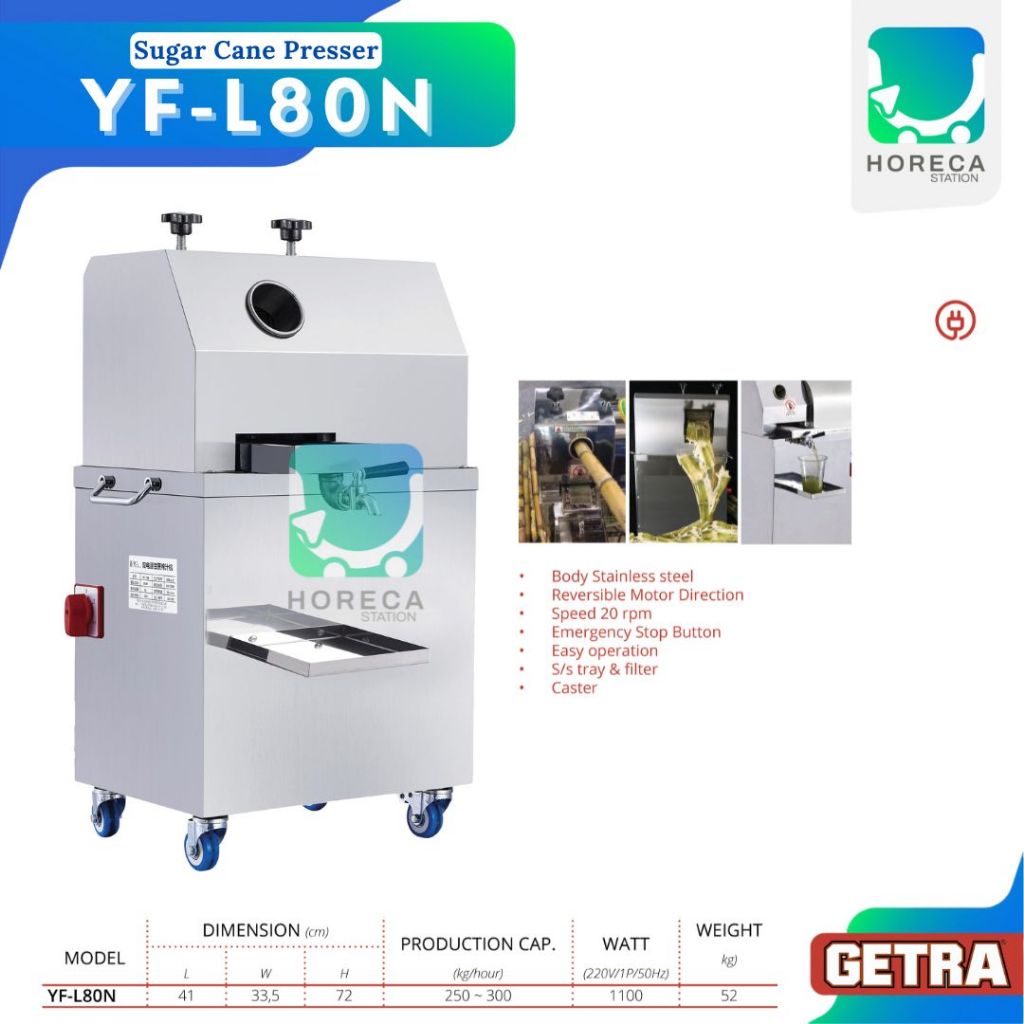 GETRA Sugar Cane Presser (Mesin Peras Tebu) YF-L80N / YF L80N / YFL80N