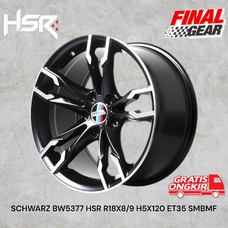 VELG RACING MOBIL BYD SEAL BMW TIPE HSR SCHWARZ R18 MODEL CELONG ,ORIGINAL HSR BUKAN BBS