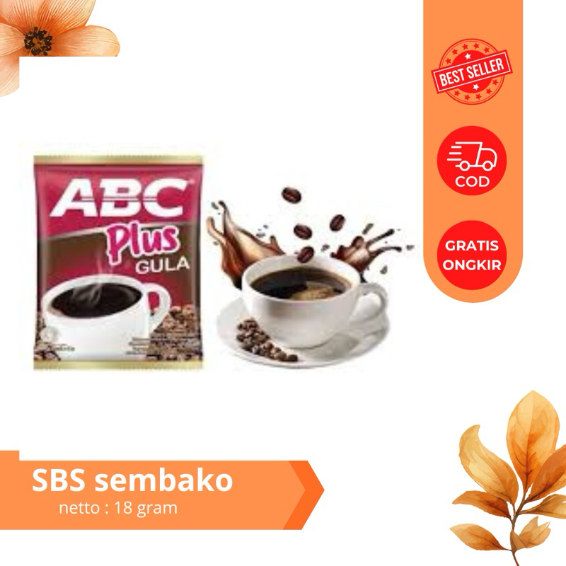 

Kopi Hitam ABC Plus Gula 18g per- 1 sachet tinggal seduh