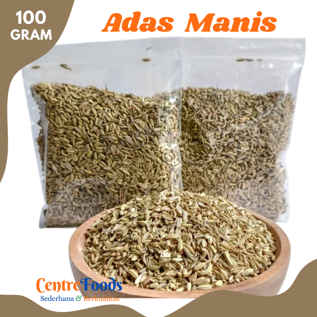 

ADAS Manis - Rempah Biji Adas Manis Kering | 100gr [ Harga Per BKS ]