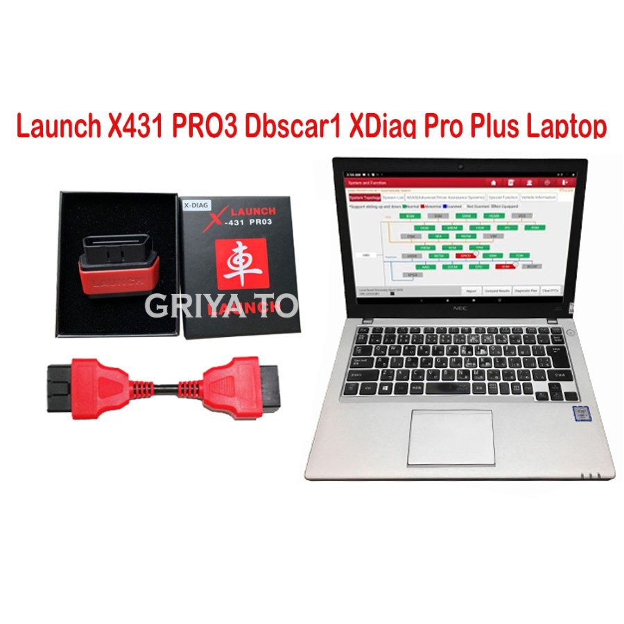 Scanner utk mobil Launch X431 PRO3 Dbscar 1 + Laptop siap pakai