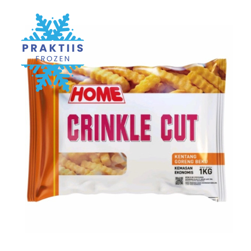 HOME KENTANG GORENG CRINKLE CUT 1KG HOME/ FRENCH FRIES KENTANG GORENG FROZEN HARGA PROMO