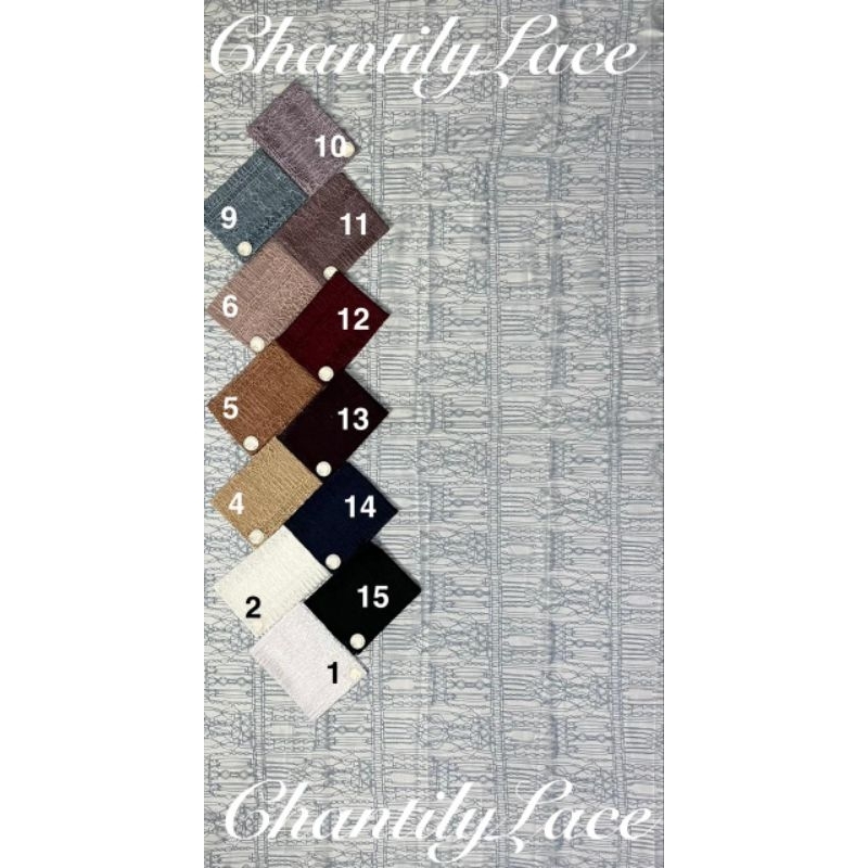 bahan kain chantilly lace premium terbaru/kain chantilly lace meteran