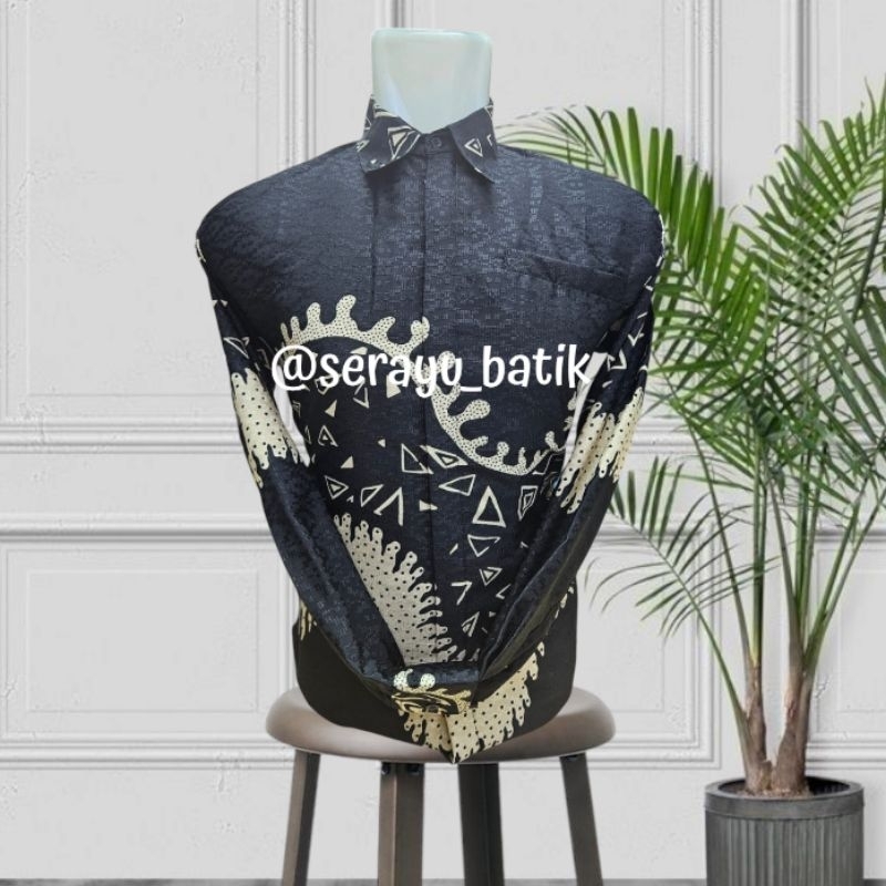 BATIK PRIA LENGAN PANJANG BAHAN DOBBY PREMIUM MOTIF SIMPLE ELEGAN BATIK AYAH BATIK SERAGAM BATIK BAP