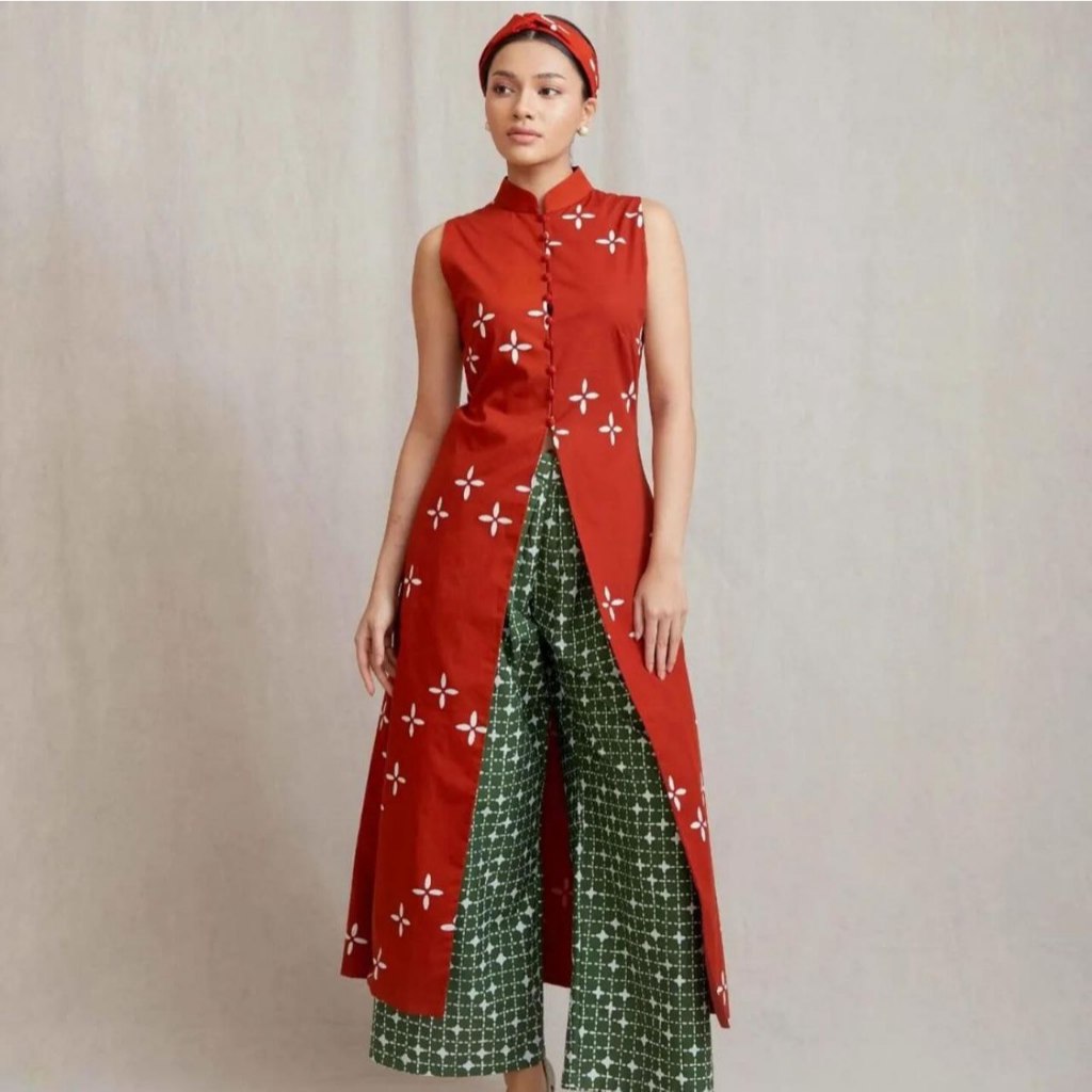 Terlarisss SANDANG JAYAA - Dress Kawung You Can See Batik Atasan Wanita Terbaru Kekinian Outfit