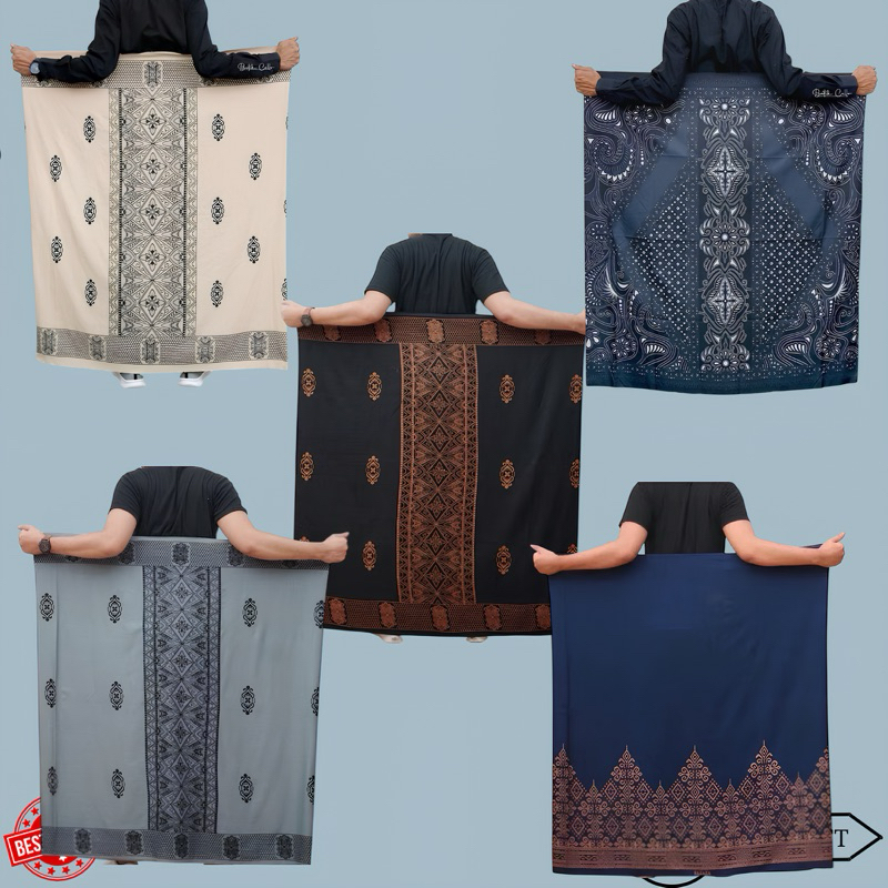 Sarung sholat pria dewasa gus iqdam motif batik pekalongan free peci&tasbih
