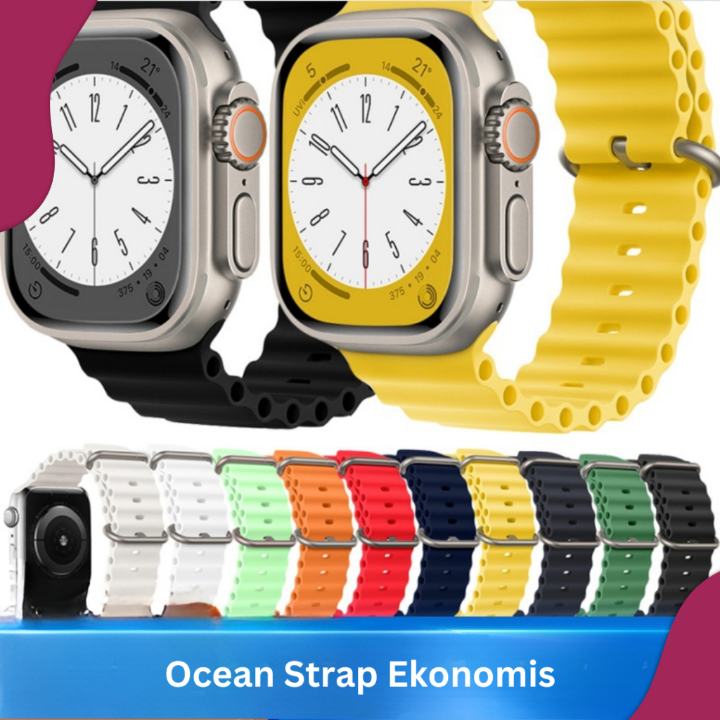 Ocean band Ekonomis Strap for iwatch 1 2 3 4 5 6 7 8 Ultra T500 T55 T500 Plus Pro S20 DT7promax IWO 