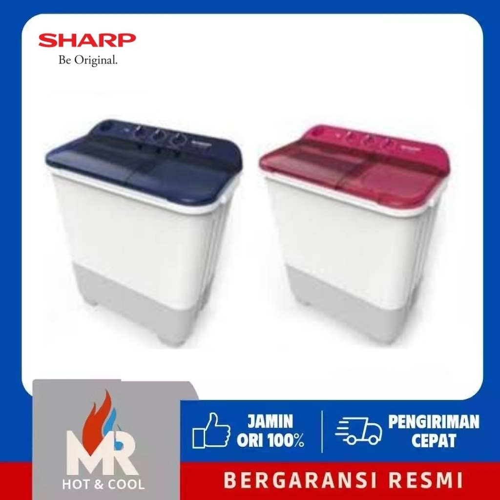 SHARP Mesin cuci 6Kg EST65NT  /  7Kg  EST75NT Puremagic Lowatt