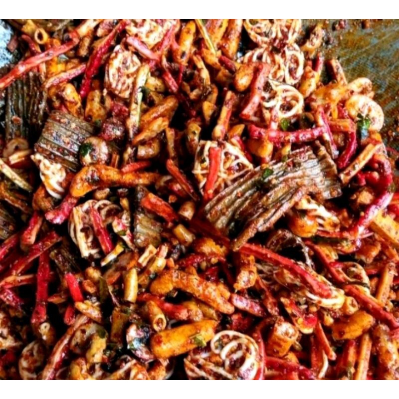 

kerupuk seblak campur/kerupuk seblak mix gurih pedas daun jeruk kemasan 1kg