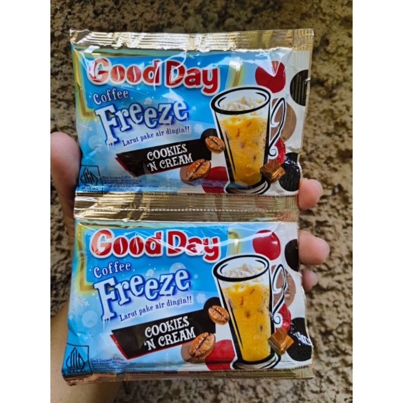 

Good Day Freeze Cookies 'N Cream 1 Renceng isi 10 Sachet