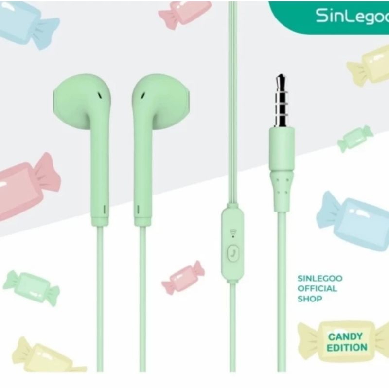 earphone candy color sinlegoo ( EP-2 )