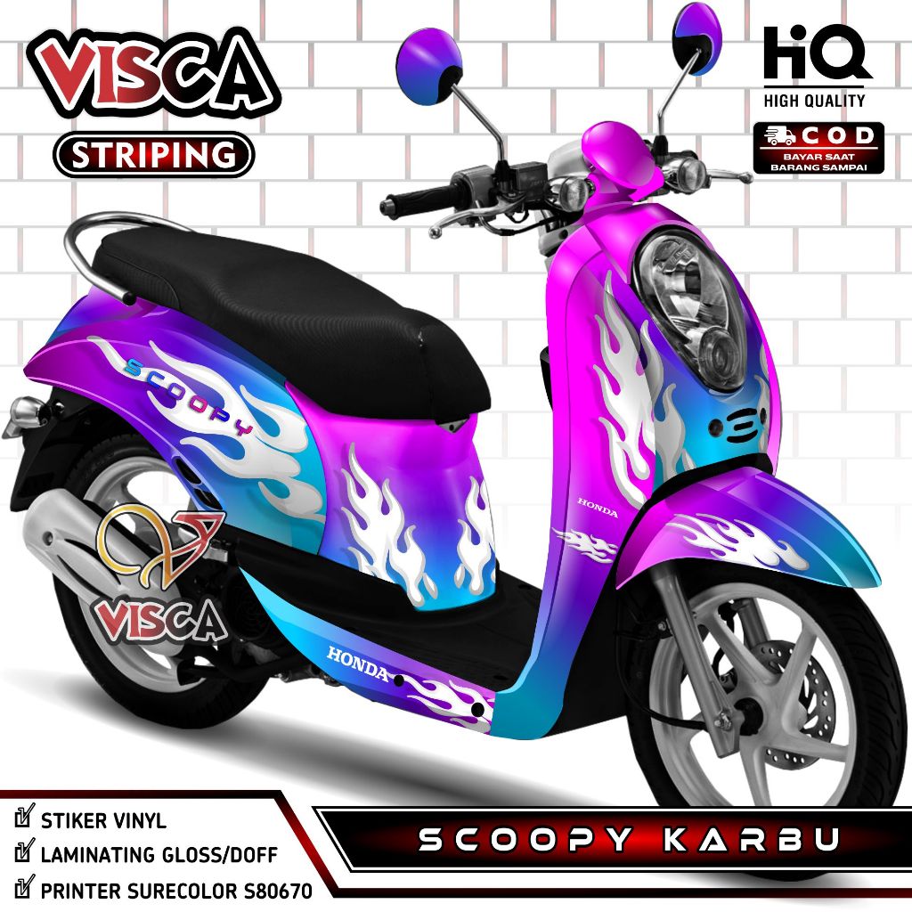 Decal Scoopy Karbu Full Body - Stiker Scoopy Karbu - Dekal Scoopy Karbu Full Body - Striping Scoopy 