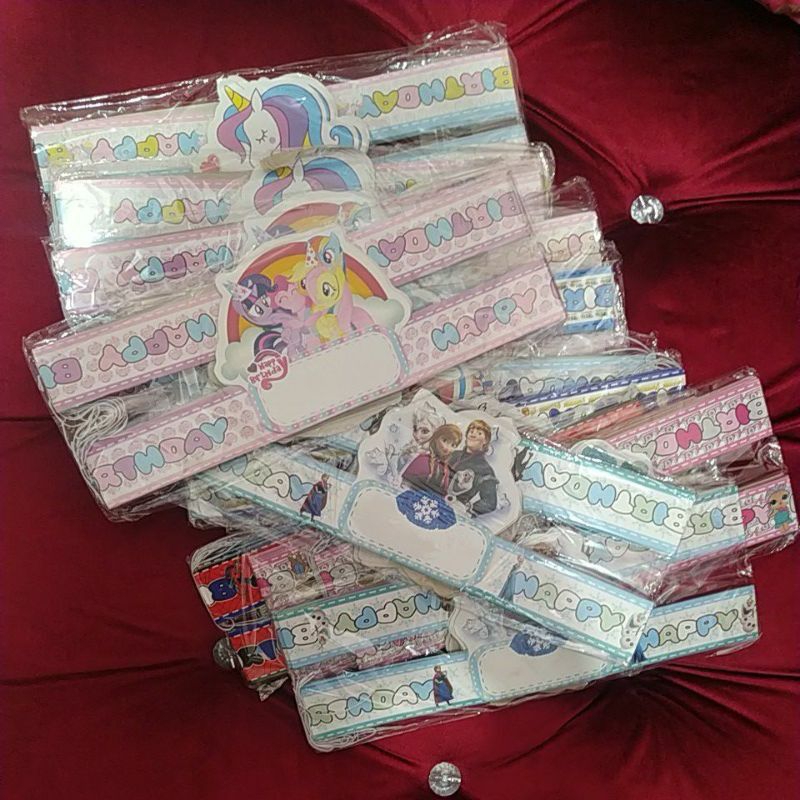 (ISI10 Pcs)Topi ulang tahun anak / topi pesta lingkar / Topi ulang tahun