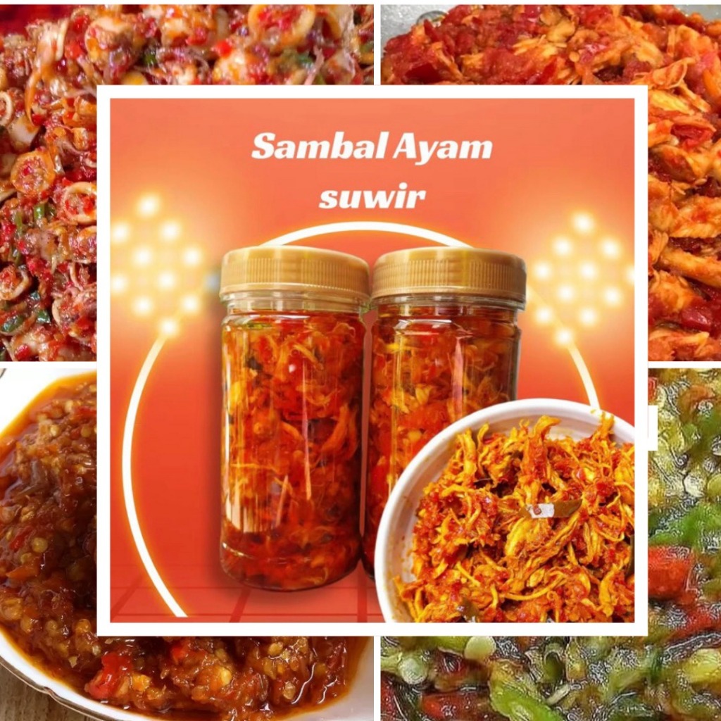 

Sambal 150 gram Sambel Siap Saji Sambal Cumi Ayam Suwir Sambal Ijo Sambal BawangUenakk