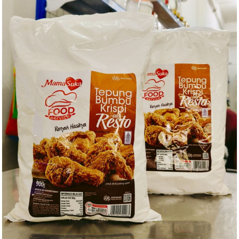 

MamaSuka Tepung Bumbu ala Resto 900gr/Tepung Bumbu Ayam/Tepung bumbu Kentucky/Tepung ayam KFC/Tepung Tumbu