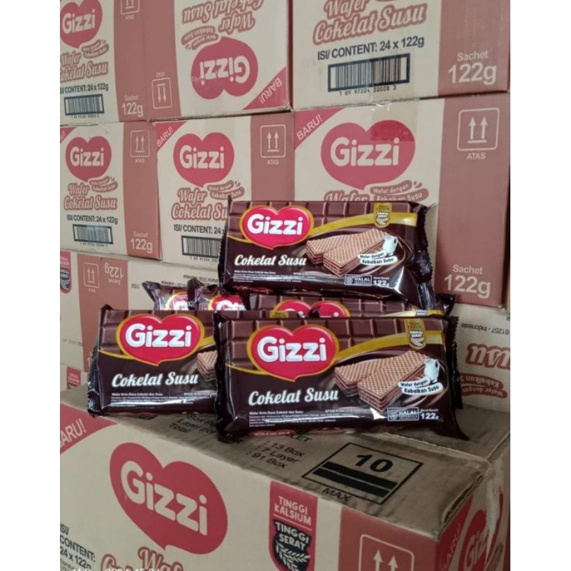 

Wafer Gizzi Cokelat 24*122gr (1 Dus )