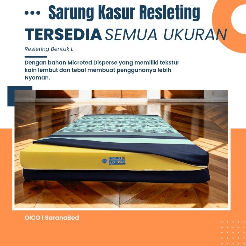 [ Promo Terbaik ] Sarung Kasur Resleting atau Cover Kasur Busa Resleting.