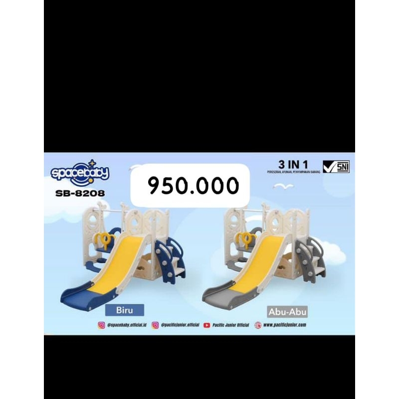 Sendy toys mainan anak perosotan 3in1 spacebaby