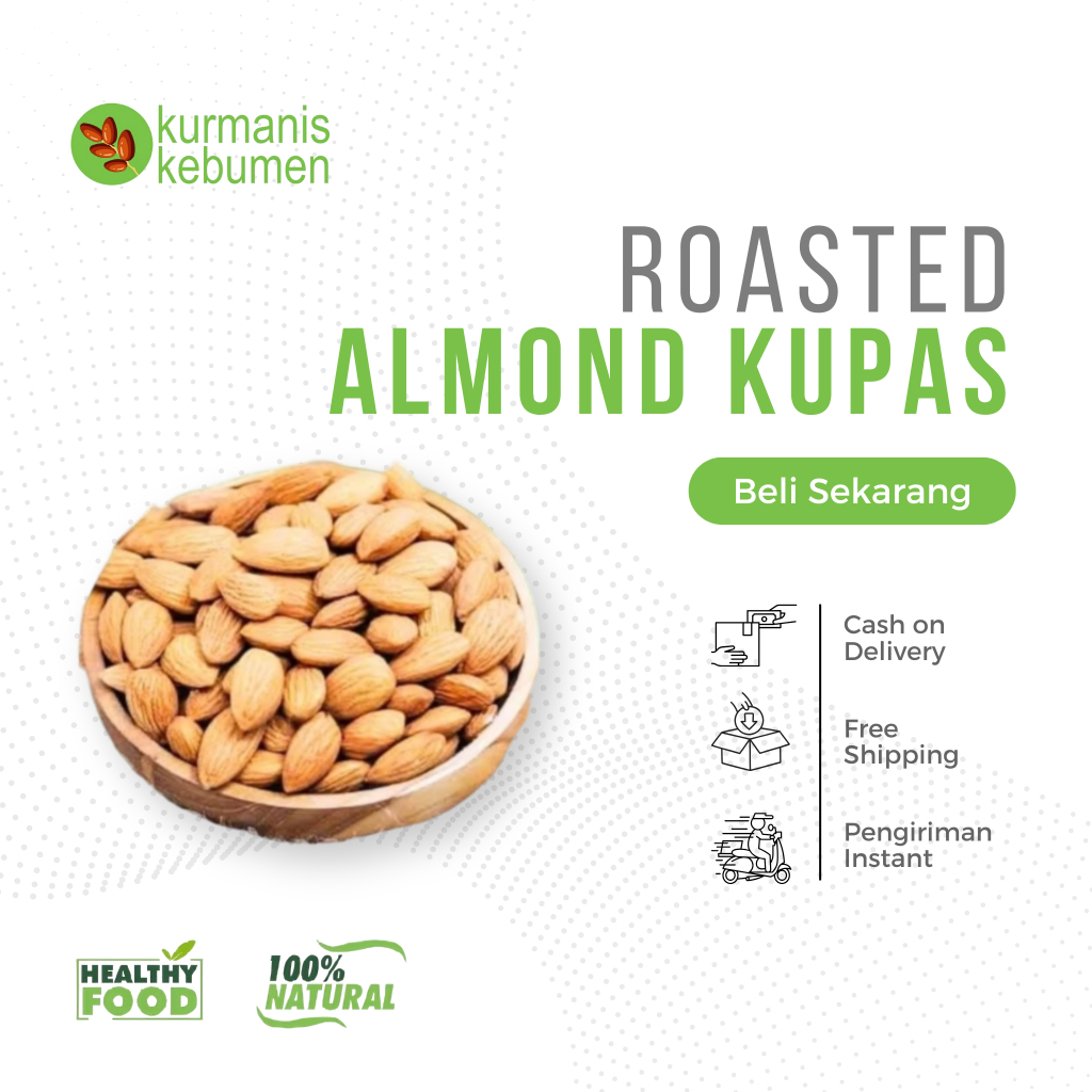 

Kacang Almond Panggang Kupas Roasted Premium Berkualitas