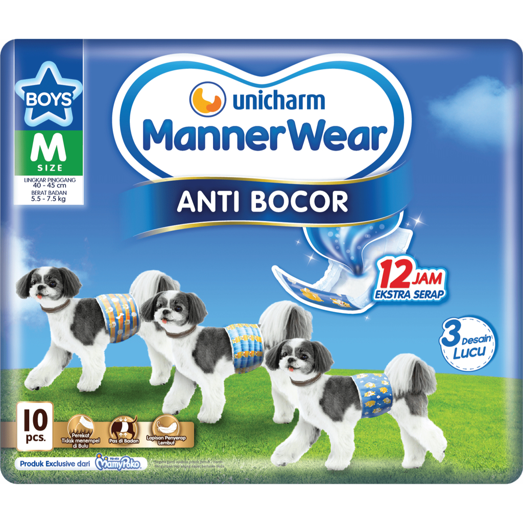 Unicharm Diapers Popok Anjing - Manner Wear - Male M