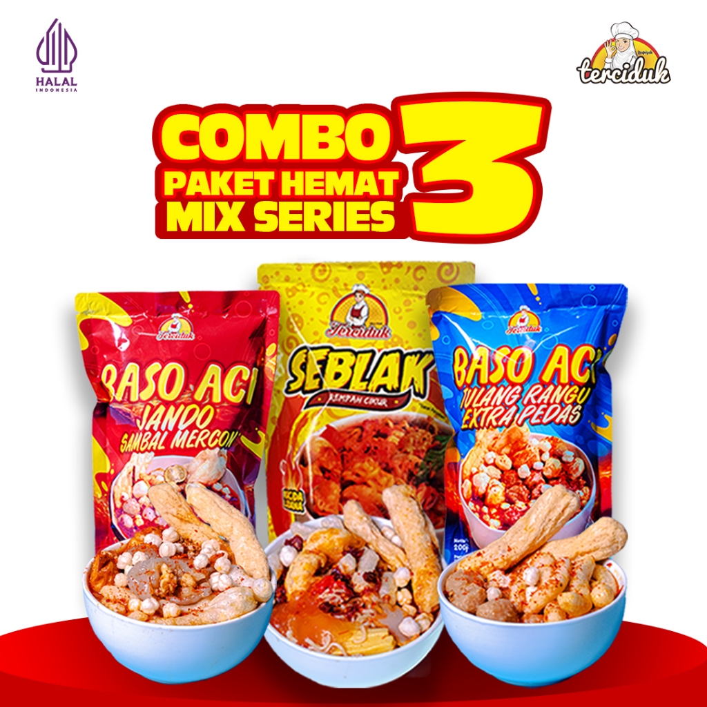 

Paket Bundling Hemat 3 Bungkus [Baso Aci Pedas Jando + Baso Aci Tulang Rangu + Seblak Kuah Cikur]