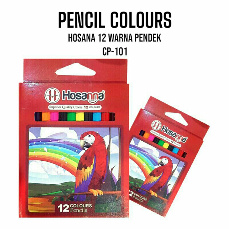 

Pensil Warna HOSANA Pendek 12 Warna / Pensil Warna Hosana CP-101