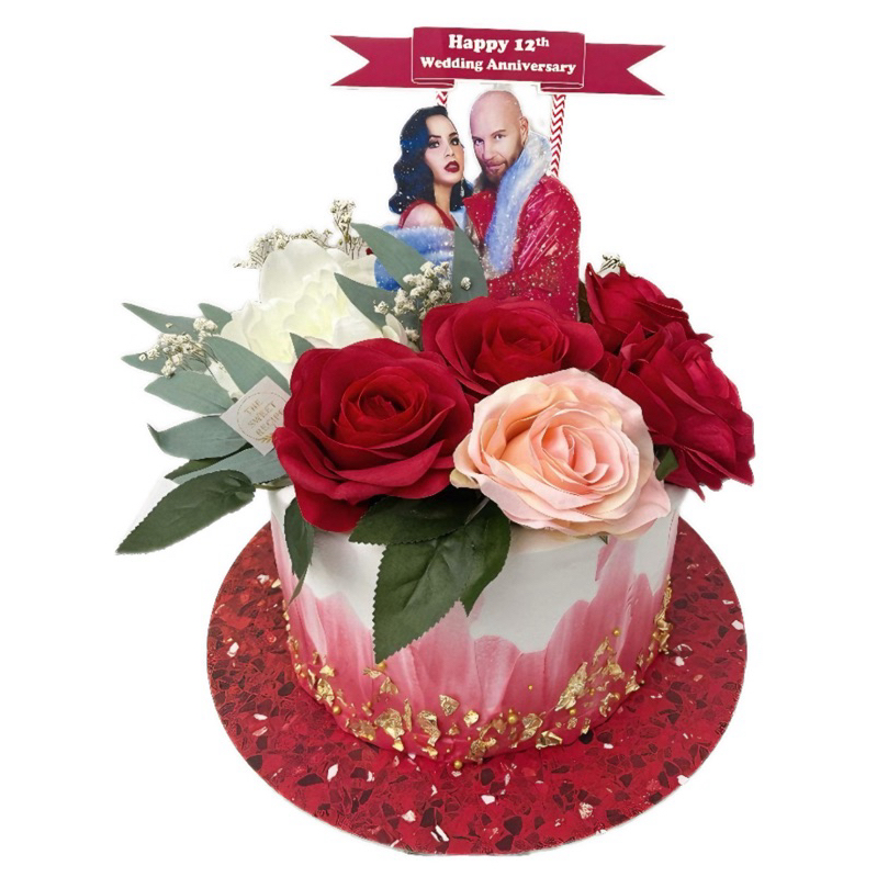 

Cake Pink And Red Flower