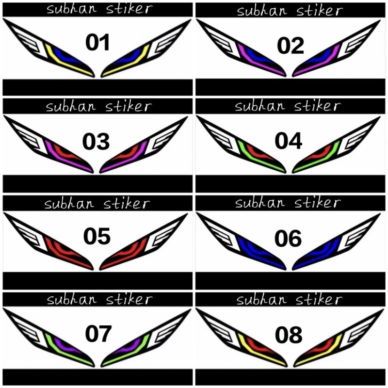 stiker lampu alis jupiter mx new 135 kanan kiri