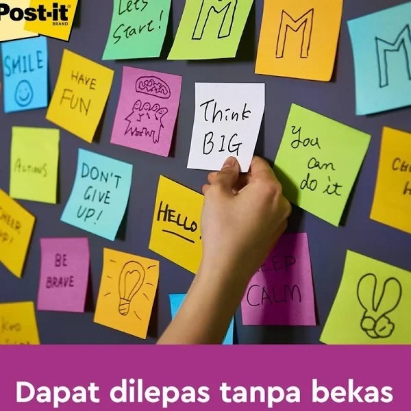 

Stick Note Post It 3M 654 Warna Warni (Pak isi 5 warna) RB9