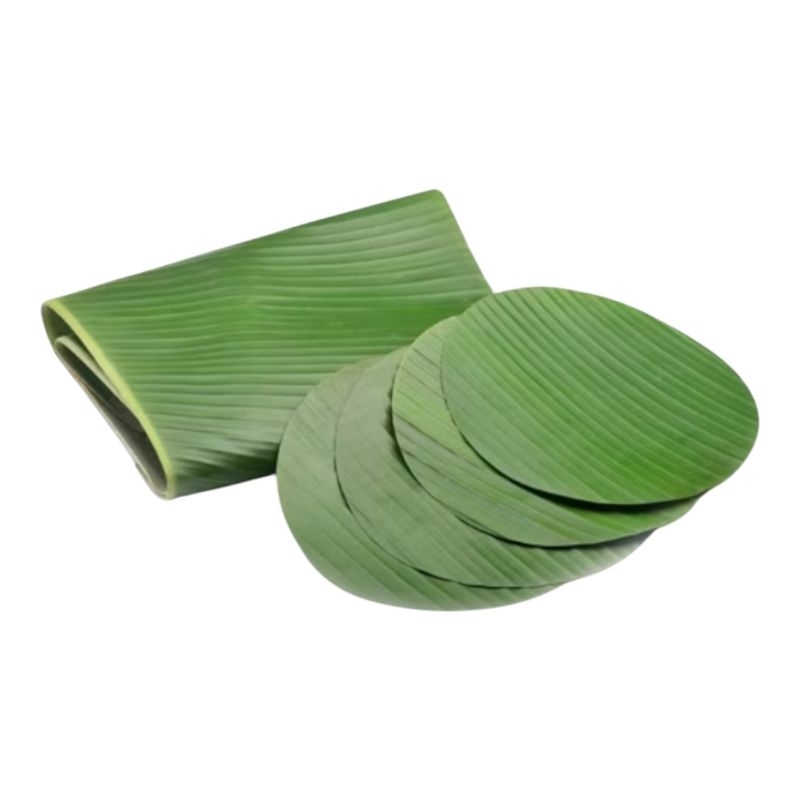

daun pisang bulat segar ukuran 10-15-20-25cm daun pisang alas piring