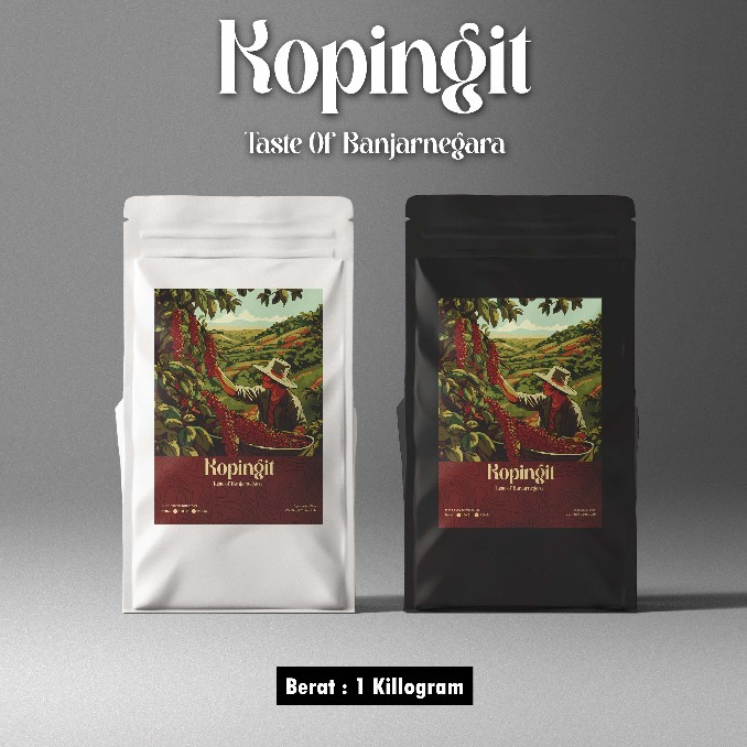 

KOPINGIT Robusta Asli Kopi Banjarnegara Biji / Bubuk 1 Kilogram