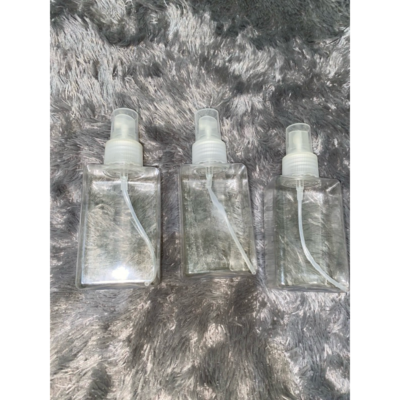 Botol Kotak Spray Kosong Plastik 3's (preloved)