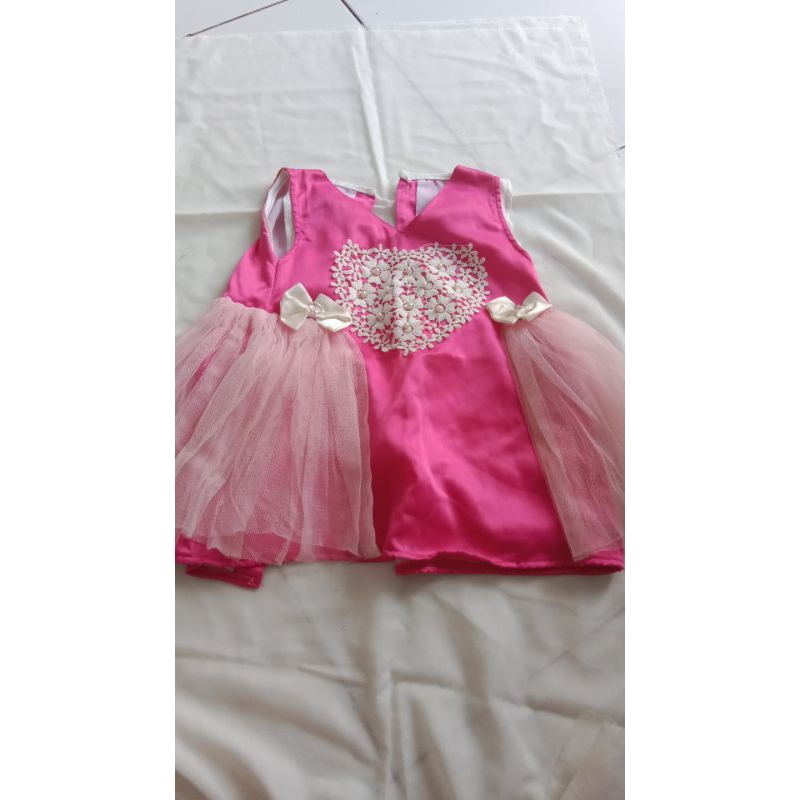 PRELOVED BAJU PESTA ANAK DRESS USIA 1-2 TAHUN