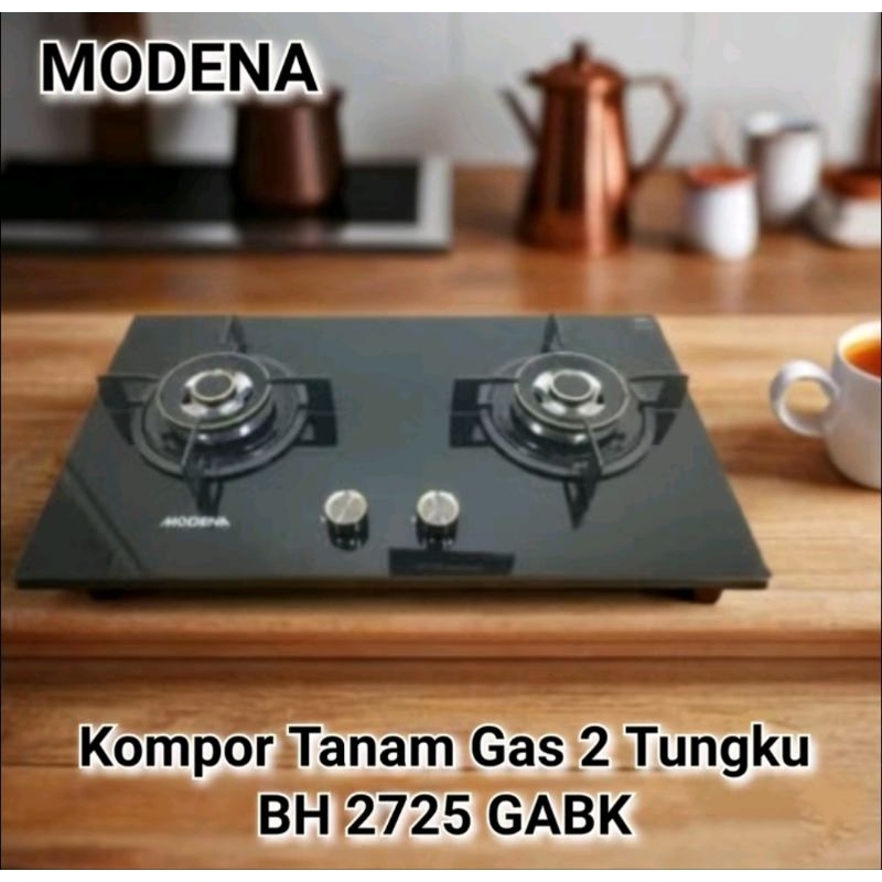 Kompor Gas 2 Tungku MODENA BH 2725 GABK burner mix brass