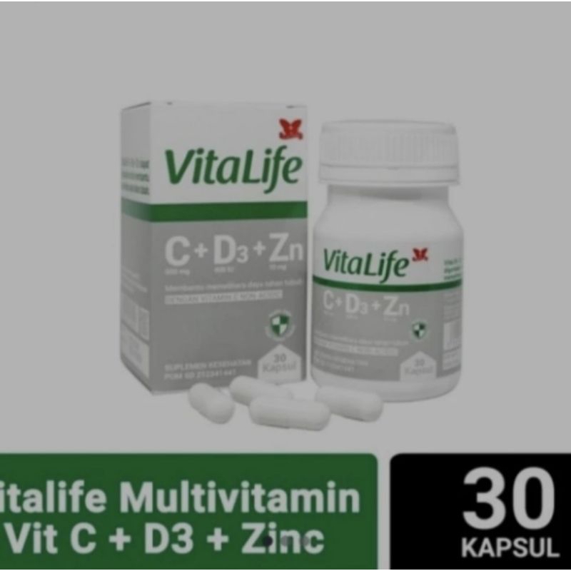 Vitalife Multivitamin C + D3 + Zinc 30 Kapsul