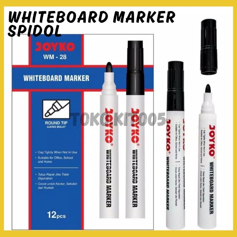 

WhiteBoard Marker Spidol Joyko WM-28 Hitam (Pcs)