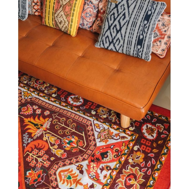 Karpet Lantai Turki Ostrich Jumbo 240cm X 205cm / Ambal Karpet Permadani Motif Classic Batik /