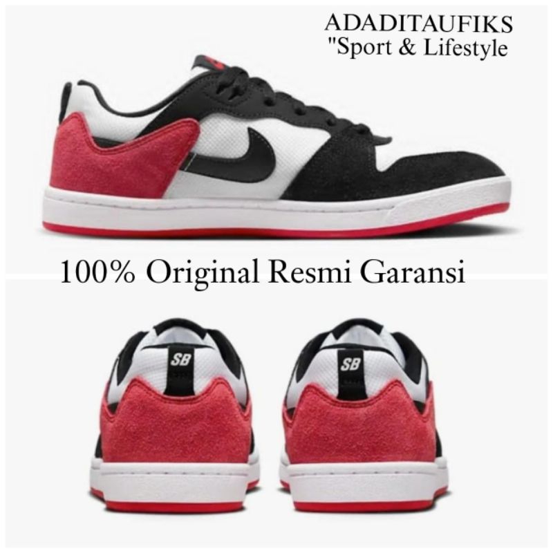 Sepatu Sneakers N I K E SB Alleyoop White University Red [CJ0882-102]