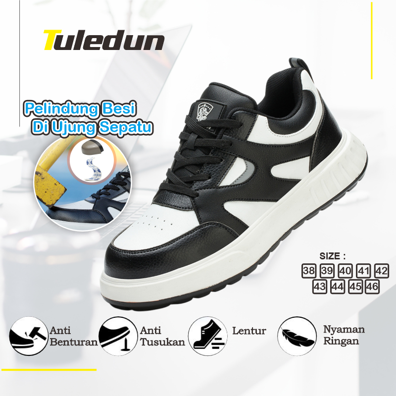 Tuledun Sepatu Safety Sport Porpoise White| Sepatu Safety Sport | Sepatu Kerja | Sepatu Pabrik | Sep