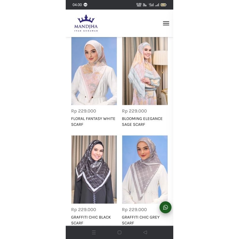 MANDJHA SPECIAL FREE BOX IVAN GUNAWAN FASHION MOTIF SCARF HIJAB GRAFFITI CHIC BROWN, PRODUKSI JUGA B