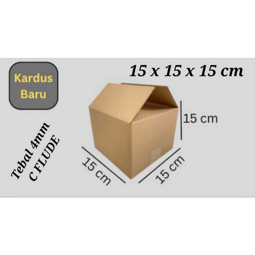 

KARDUS PACKING 15X15X15 CM TEBAL 4MM C-FLUDE SINGLE WALL BOX KARDUS PAKING