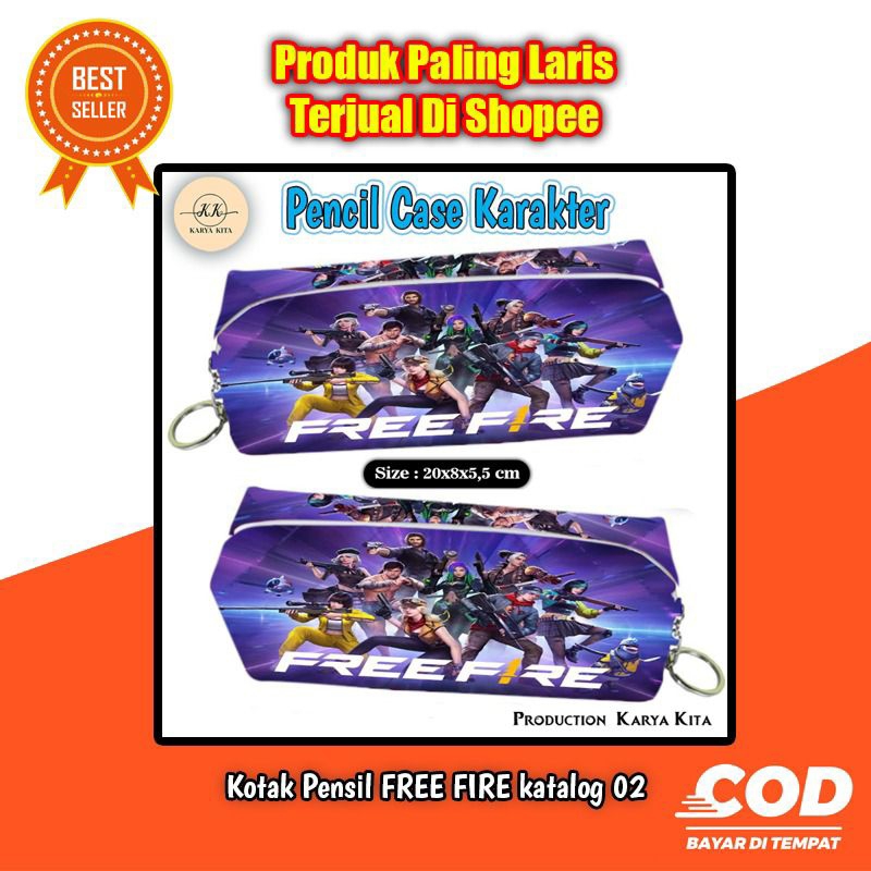 

Tempat pensil multifungsi karakter, tempat pensil multifungsi anak gambar free fire 01/Tempat pensil anime