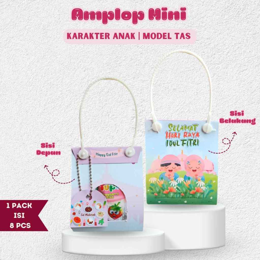 

(8 pcs) Parcel Mini Amplop Lebaran Model Tas