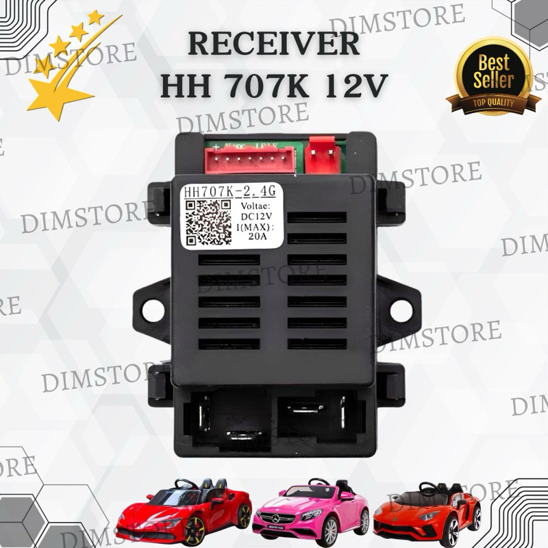 TERBARU RECEIVER HH 707 12V REMOT RECEIVER MOBIL MAINAN AKI ANAK HH707K-2.4G MESIN MOBIL REMOT CONTR
