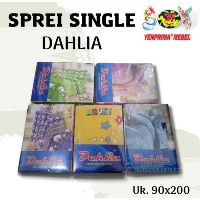 [YENPRIMA] Sprei Single Dahlia 90x200 cm / Sprei Murah / Sprei Kasur Single