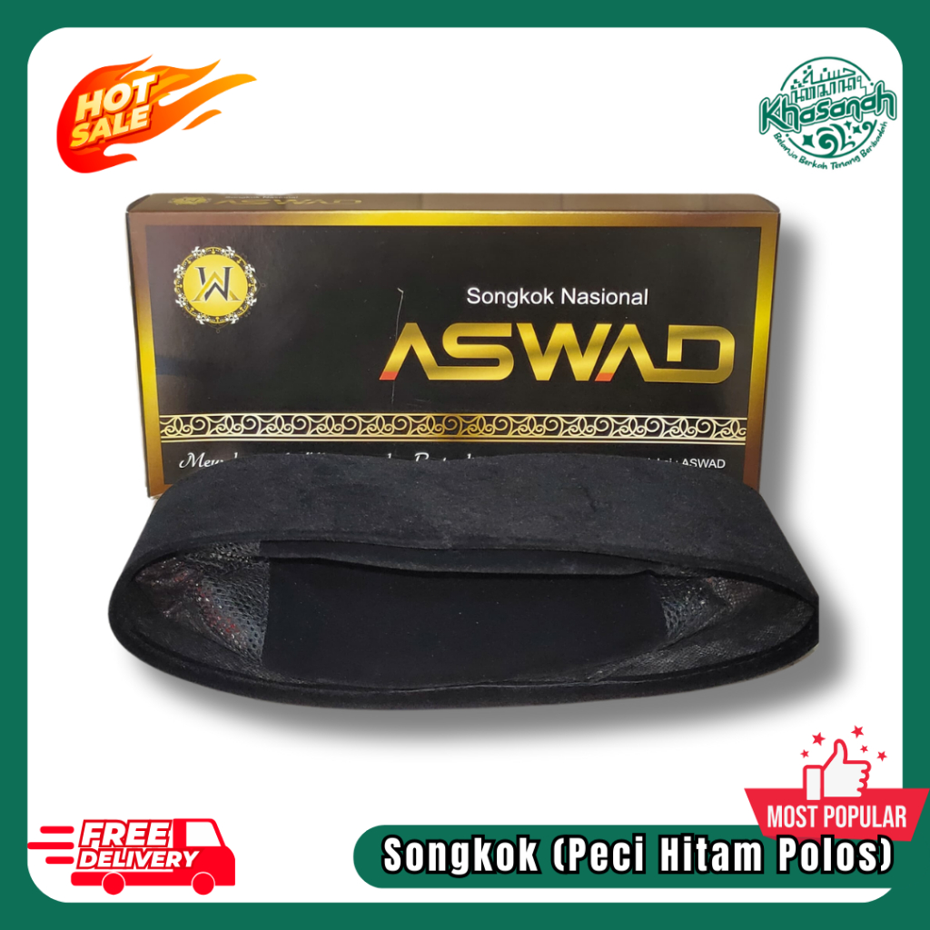 Peci Hitam Songkok Nasional ASWAD 100% Original Asli Peci Kopiah Recommend