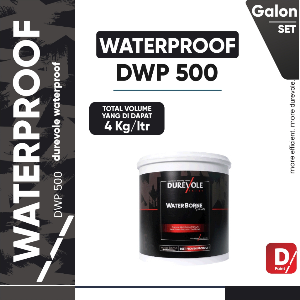 CAT TEMBOK WATERPROOF EXTERIOR - DWP 500 WHITE - DUREVOLE WATERPROOF (5KG & 20KG)