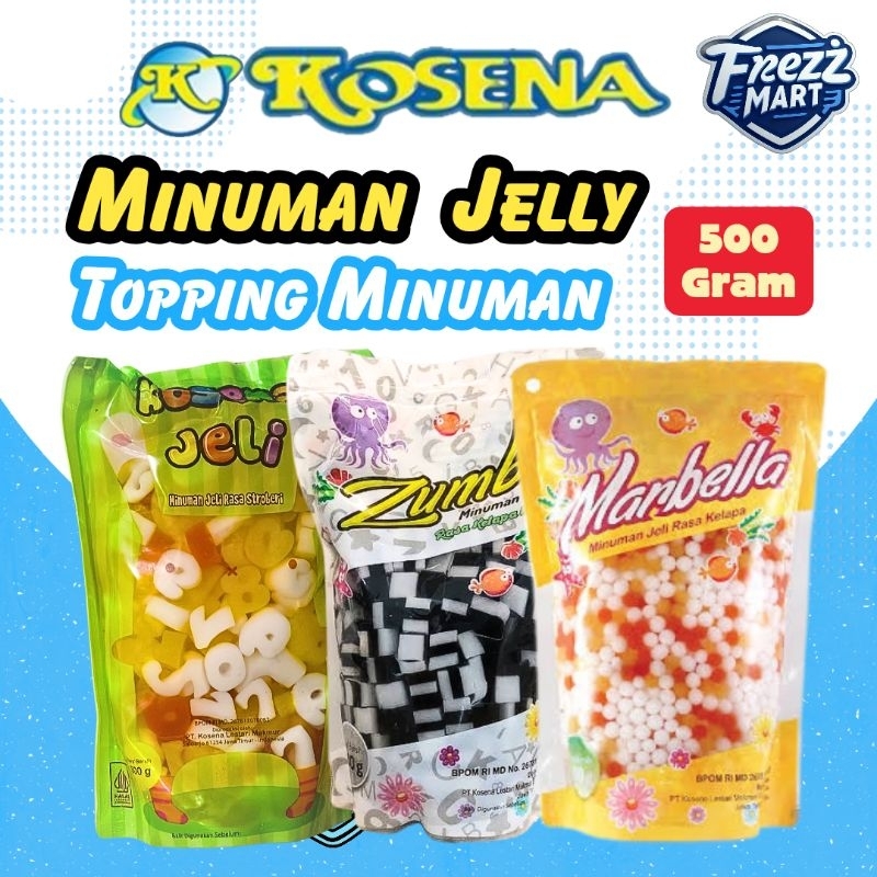 

Kosena Minuman Jelly 500gr Topping Aneka Motif Karakter Warna Bentuk Buah Dadu Kid Mix Kotak Bulat Marbell Marbella Jeli Angka Huruf Zumba