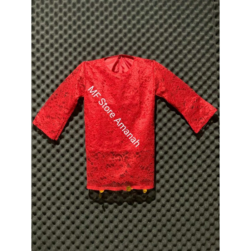 ATASAN BAJU KURUNG ADAT BROKAT MERAH/BAJU ADAT LAMPUNG/BAJU TARI/BAJU ANAK/BAJU DEWASA